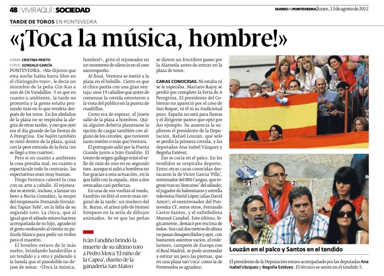 toros 2012 musica